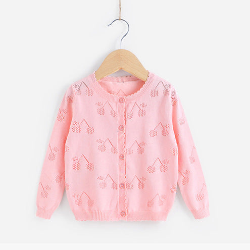 Girls' Knit Cardigan | Soft Diagonal-Tie Children's Knitwear