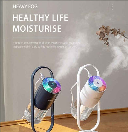 USB Air Humidifier with Projection Night Light – Portable Ultrasonic Mist Maker