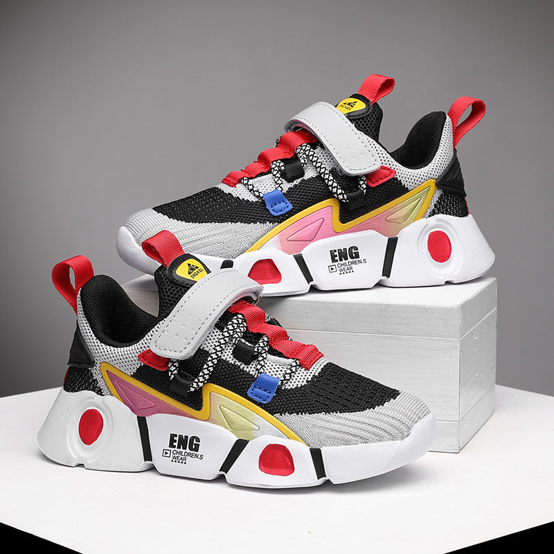 Children's Breathable Sports Trainers | Soft Sole PU Mesh Shoes