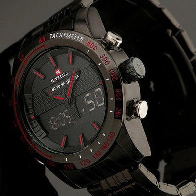Men's 47mm Sports Watch – Japanese Quartz, Luminous, 30M Waterproof