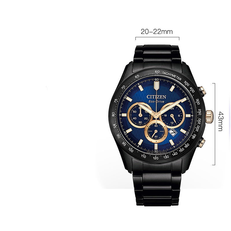 Men's Eco-Drive Solar Quartz Watch | Stainless Steel Sports Watch