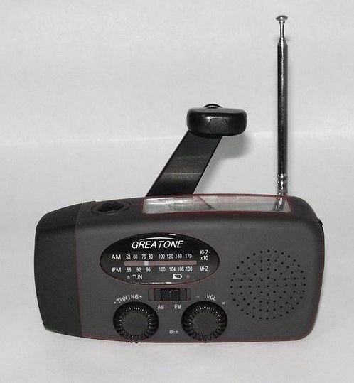 4-in-1 Emergency Solar Hand Crank Radio, Flashlight & USB Charger