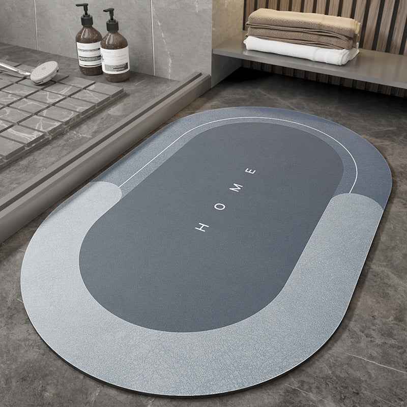 Soft Blended Bathroom Floor Mat – Non-Slip Bath Rug in Oval & Rectangle