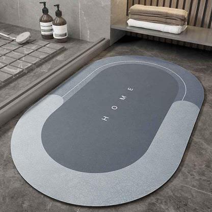 Soft Blended Bathroom Floor Mat – Non-Slip Bath Rug in Oval & Rectangle