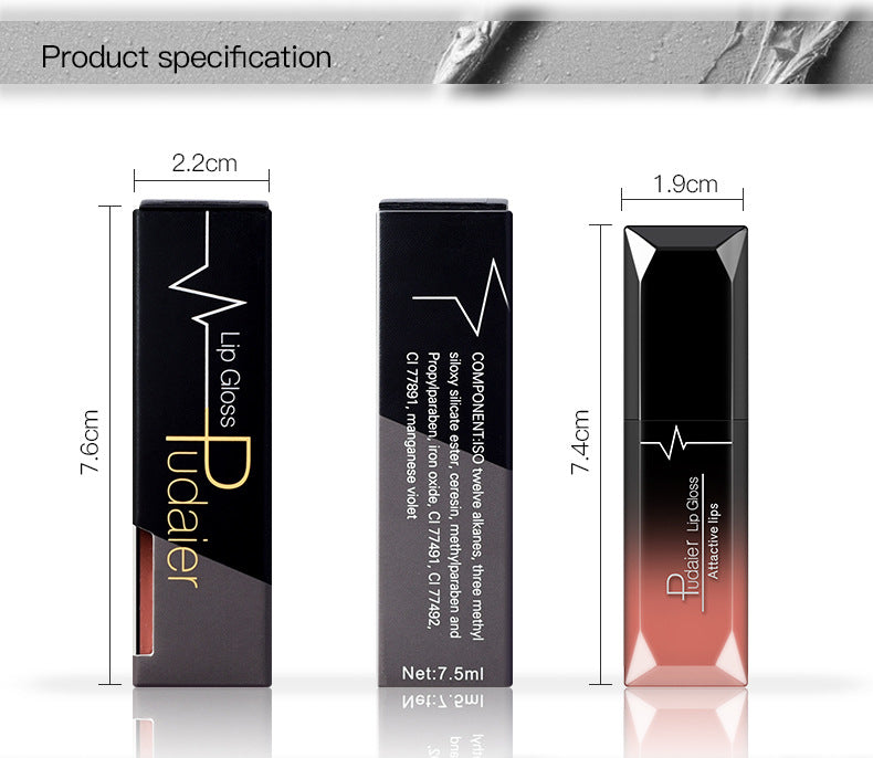 Matte Liquid Lip Gloss – Waterproof Long-Lasting 8ml, 21 Shades