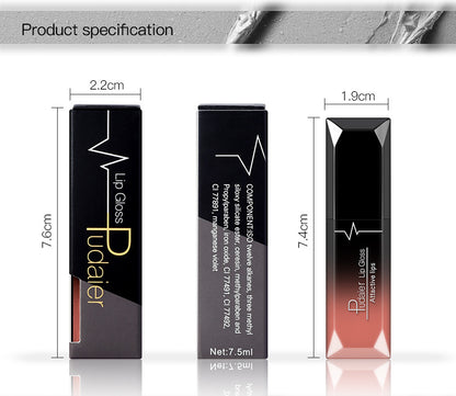 Matte Liquid Lip Gloss – Waterproof Long-Lasting 8ml, 21 Shades