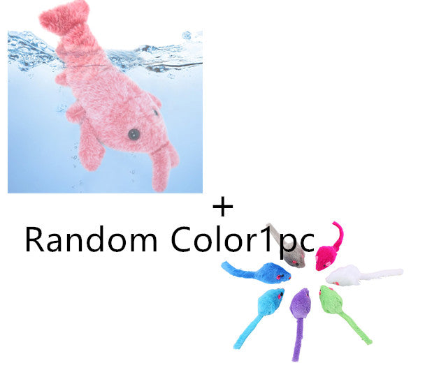 Electric Jumping Shrimp Cat Toy | USB Rechargeable Motion-Activated Plush