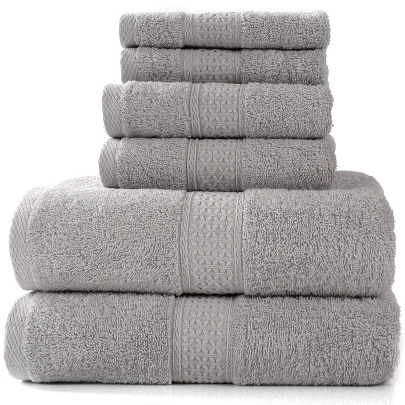 Pure Cotton 6-Piece Towel Set | Bath, Hand & Face Cloths