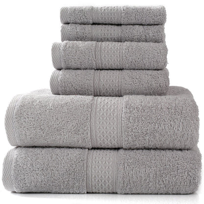 Pure Cotton 6-Piece Towel Set | Bath, Hand & Face Cloths