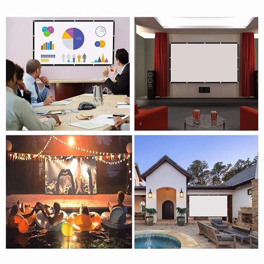 Portable Folding Projector Screen 60–150 Inch — 4:3 & 16:9