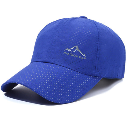 Breathable Hollow Polyester Baseball Cap - Sun Protection Unisex