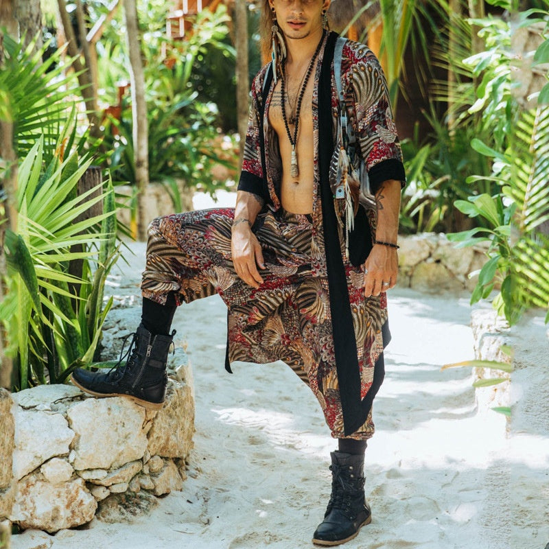 Women's Longline Cardigan & Ankle-Banded Trousers Co-ord | Cotton Blend