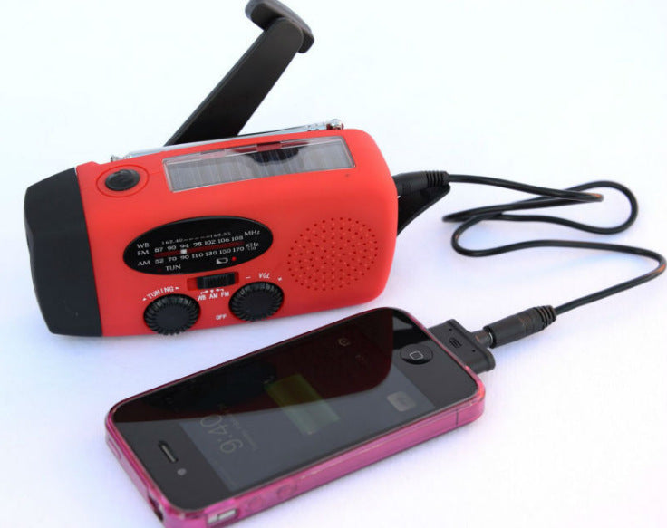 4-in-1 Emergency Solar Hand Crank Radio, Flashlight & USB Charger