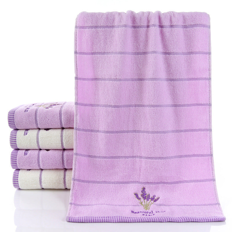 Pure Cotton Embroidered Face & Hand Towel 34x74cm
