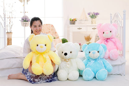 LED Light-Up Teddy Bear Plush Toy - Colour Changing Glow Bear for Kids