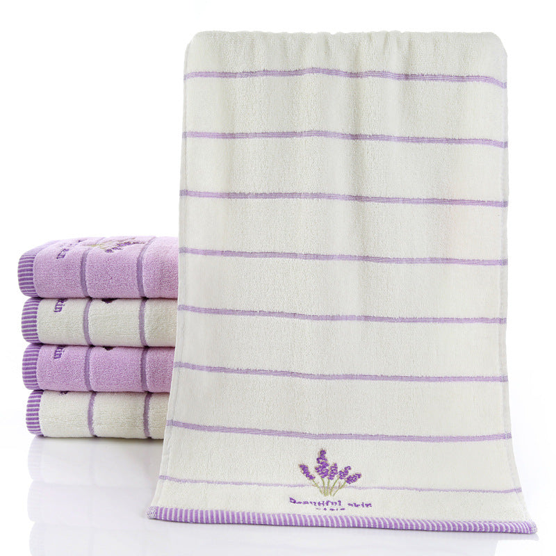 Pure Cotton Embroidered Face & Hand Towel 34x74cm