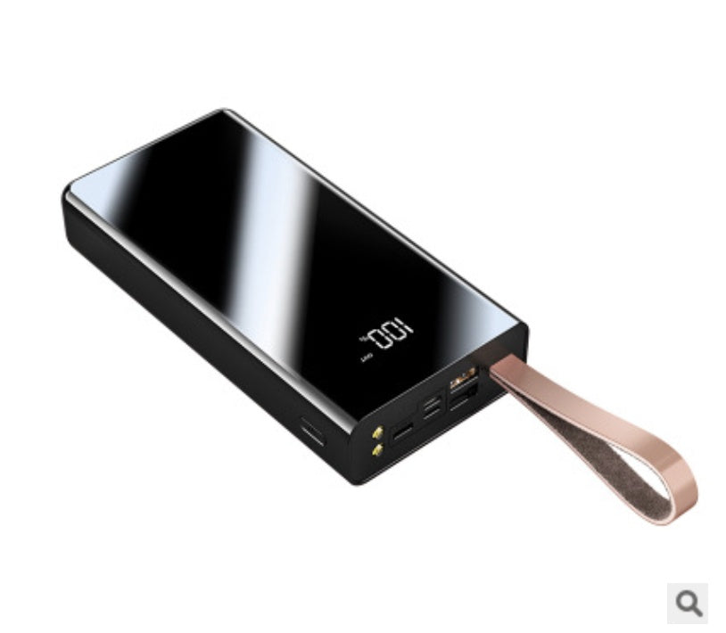 Large Capacity Power Bank with Mirror Display – 20000mAh & 30000mAh Black & Red