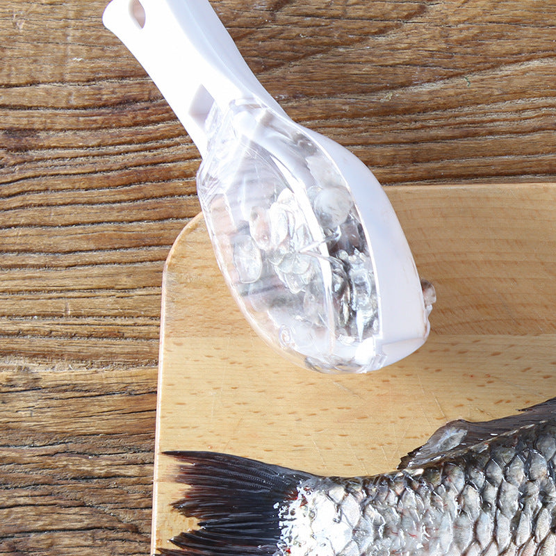 Fish Scale Scraper with Cover & Hanging Hook | Kitchen Descaling Tool