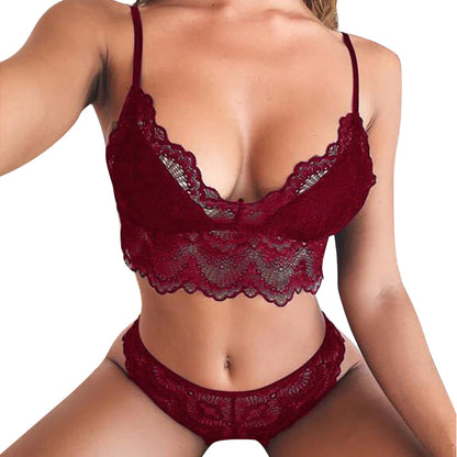 Women's Cotton Lace Underwear Set | Bra & Knicker Lingerie