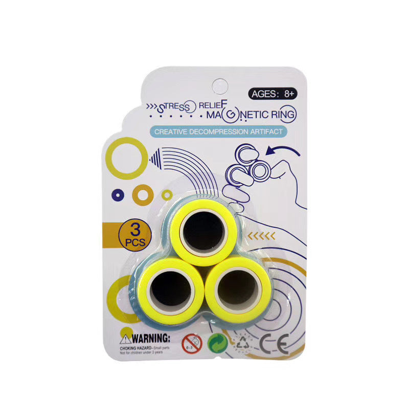 Magnetic Finger Rings Decompression Toy | Wearable Fidget Rings
