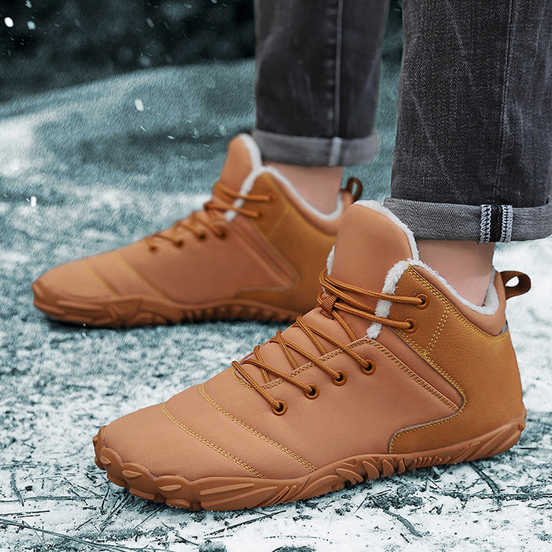 Plush-Lined Warm Cotton Boots | Unisex Slip-On Winter