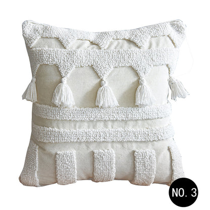 Moroccan Tufted Geometric Cushion Cover | Boho Home Decor