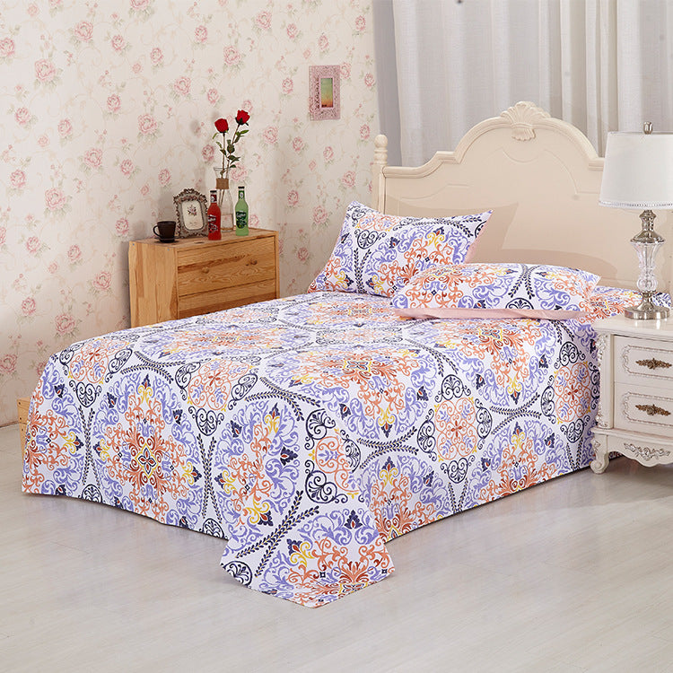 Floral Print Cotton Blend Duvet Cover | 6 Colours 2 Sizes