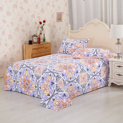Floral Print Cotton Blend Duvet Cover | 6 Colours 2 Sizes