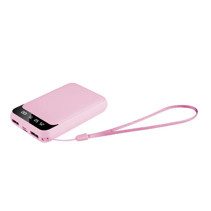 Mirror Finish Power Bank with LCD Display – 10000mAh Pink, White, Blue & Black