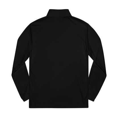 Adidas Embroidered Quarter-Zip Pullover | White Athletic Top