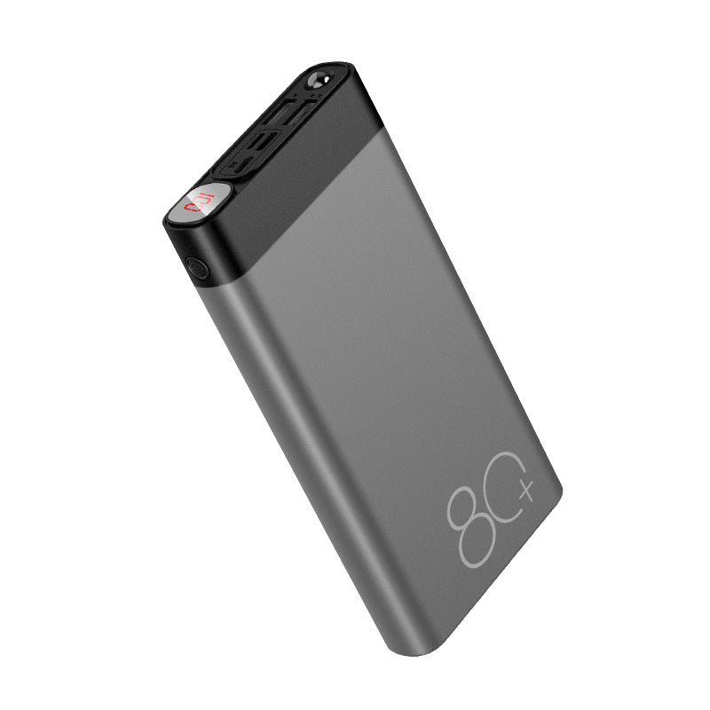 Slim Alloy Power Bank with LCD Display – Fast Charging 10000mAh & 20000mAh