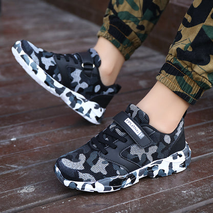 Children's Camo Trainers | Lightweight Mesh Sports Shoes