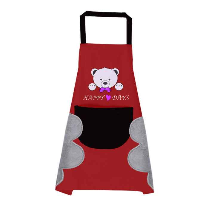 Waterproof Sleeveless Kitchen Apron – Coral Velvet Lined Cooking Apron