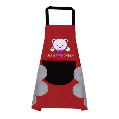 Waterproof Sleeveless Kitchen Apron – Coral Velvet Lined Cooking Apron