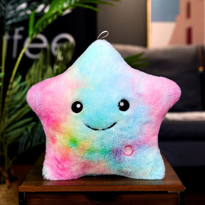 Glow-in-the-Dark Star Plush Pillow | LED Light Up | Gift