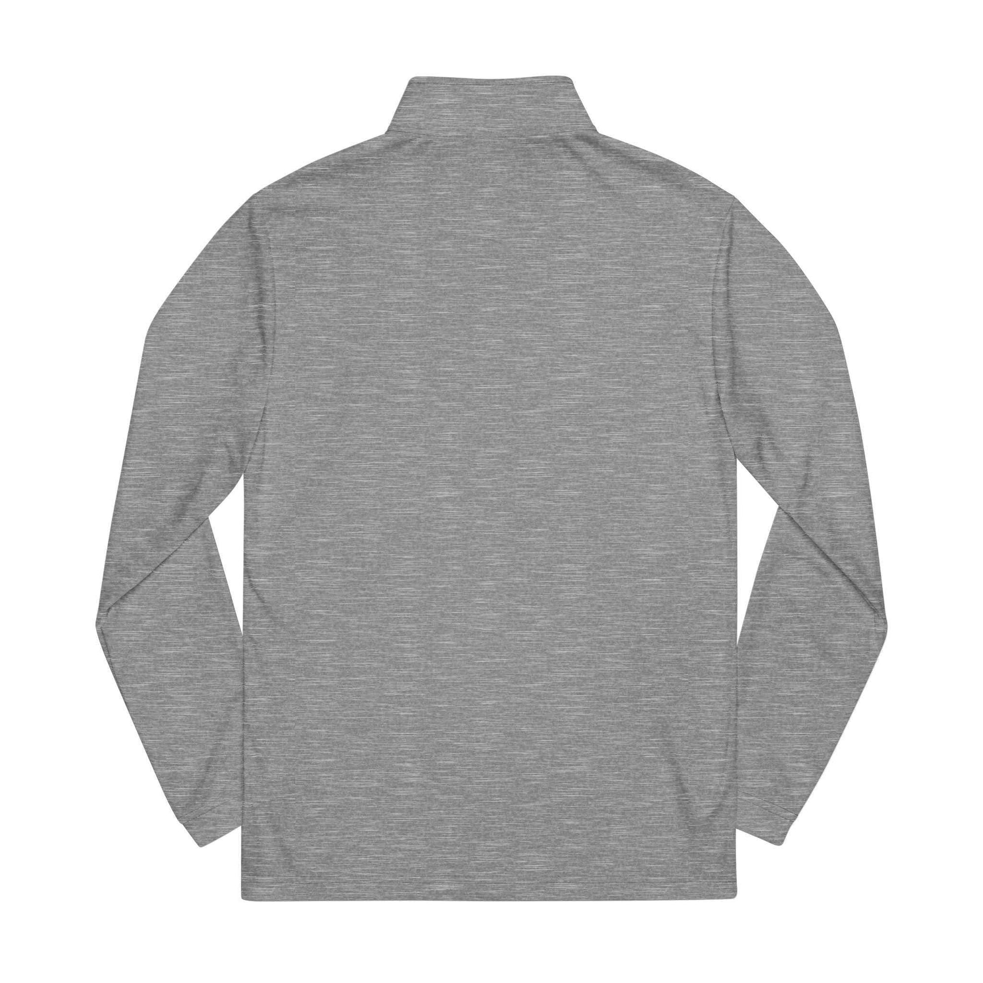 Adidas Embroidered Quarter-Zip Pullover – White Athletic Layering Top