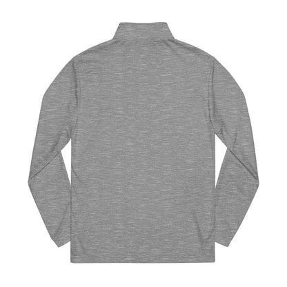 Adidas Embroidered Quarter-Zip Pullover – White Athletic Layering Top