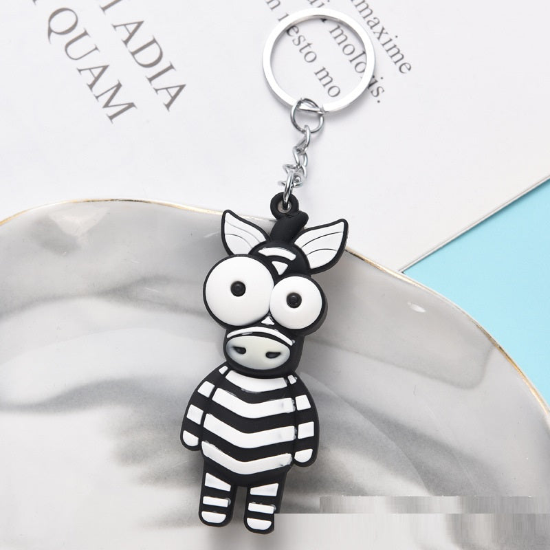 Big Eye Animal Keychain | Cute Soft PVC Charm | 8 Designs