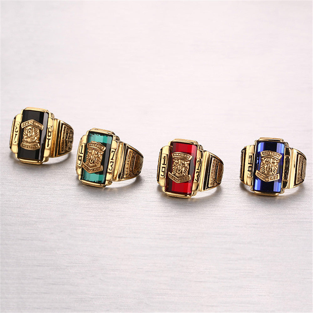 Men's Tiger Head Fashion Ring – Bold Alloy Animal Motif Band