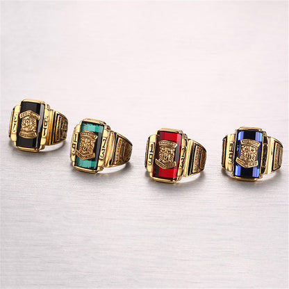 Men's Tiger Head Fashion Ring – Bold Alloy Animal Motif Band