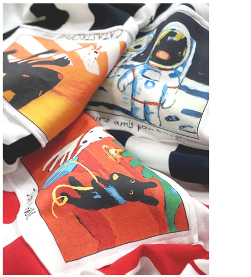 Kids Cotton Round Neck Cartoon Print Sweater | Unisex Jumper