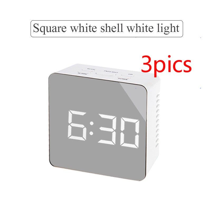LED Mirror Alarm Clock with Temperature Display