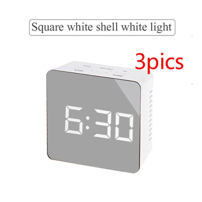 LED Mirror Alarm Clock with Temperature Display