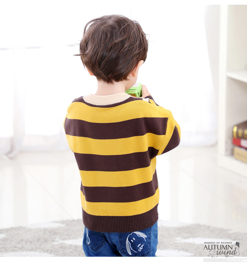 Children's Striped Fine Knit Sweater | Soft Kids Top 90–130cm