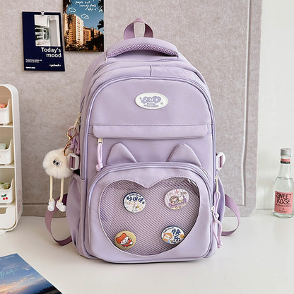 Girls Large Capacity Primary School Backpack – Nylon, 5 Colours