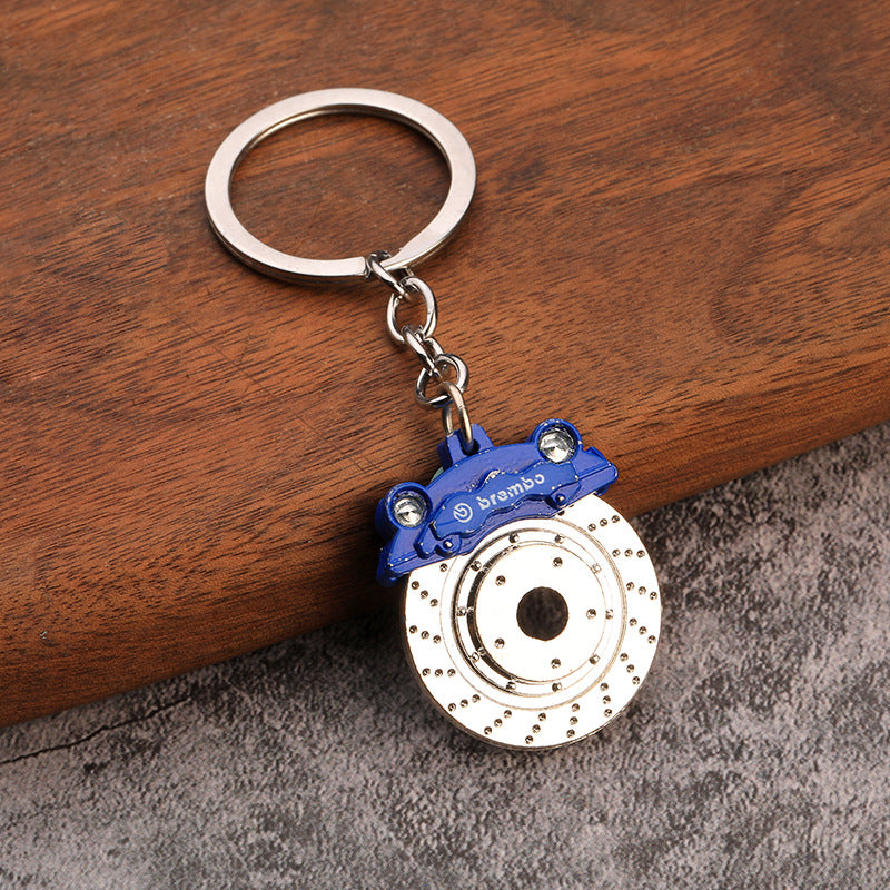 Brake Disc & Caliper Alloy Keychain | Miniature Car Part Charm | 6 Colours