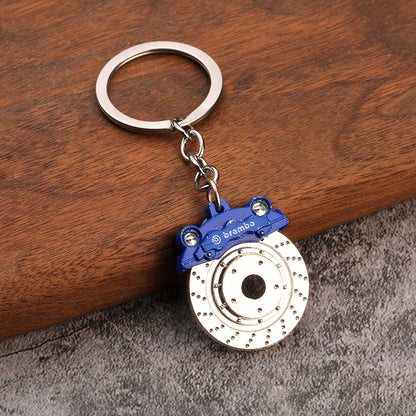 Brake Disc & Caliper Alloy Keychain | Miniature Car Part Charm | 6 Colours