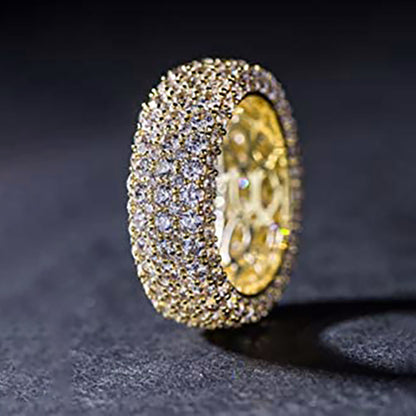 Multi-Layer Geometric Ring | Light Luxury Copper Ring for Women