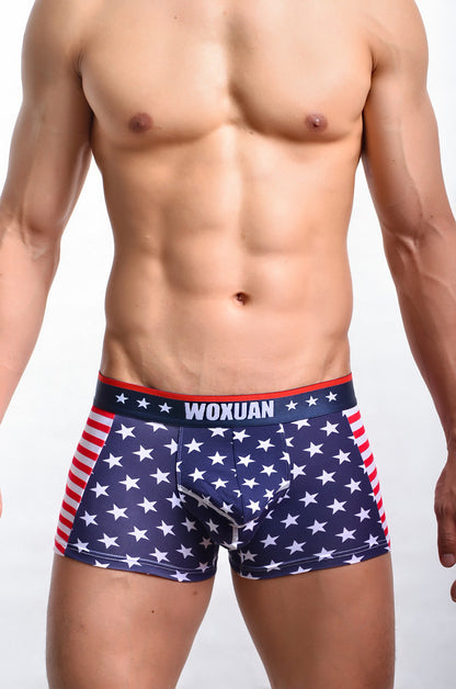 Men's American Flag Boxer Shorts – Cotton-Spandex Stretch Trunks
