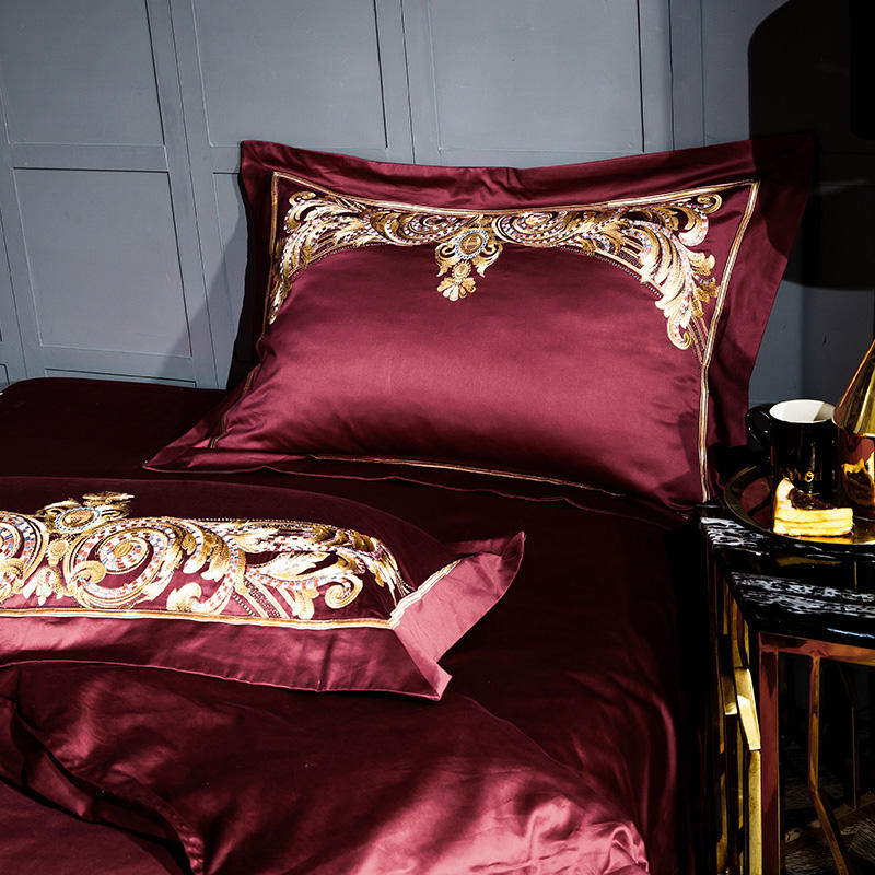 Embroidered Cotton Quilt Cover Set | Double, King & Super King